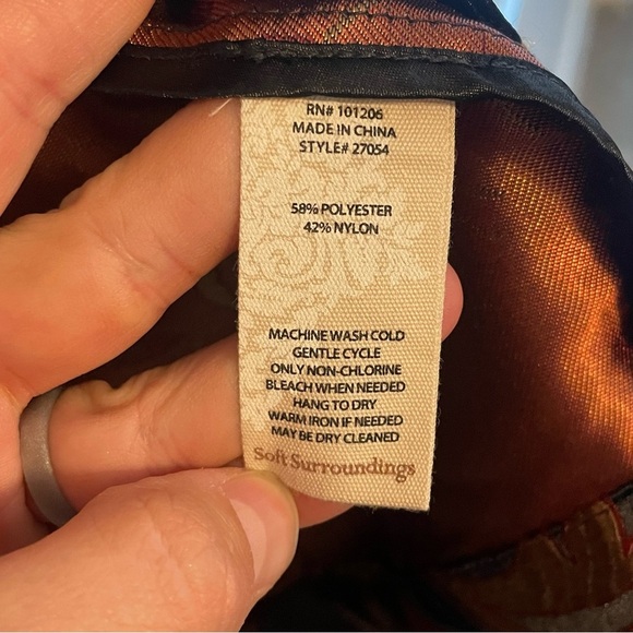 SOFT SURROUNDINGS Moon Dynasty Satin Brocade Kimono Jacket - Size Large - Picture 10 of 13